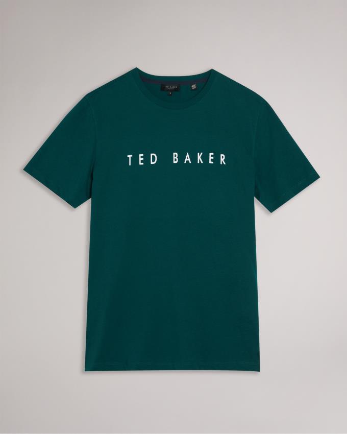 T-Shirt Ted Baker Short Sleeve Branded Vert Foncé Homme | XLG-10480816